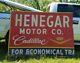 Vintage Henegar Motor Company Cadillac Car Dealership Tin Sign 80 X 60 Inches