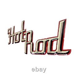 Vintage HOT ROD Raised Metal Sign Wall Hanging Garage Mancave Shop Bar