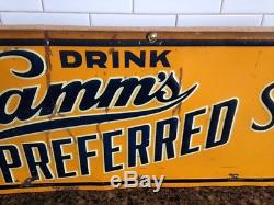 Vintage Hamm's Preferred Stock Beer Embossed Tin Sign