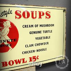 Vintage Heinz Homestyle Soup Tin Embossed Advertising Sign