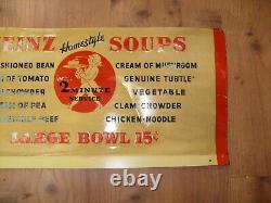Vintage Heinz Soup Metal Sign Tin Kitchen Decor Restaurant Cooking Homestyle