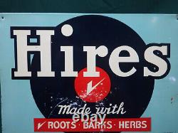 Vintage Hires Root Beer 9 x 13 metal/tin sign 1950s 60s