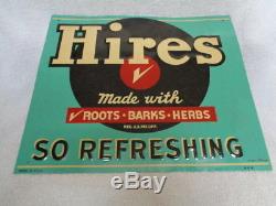 Vintage Hires Root Beer Embossed Tin Sign Made In U. S. A