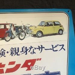 Vintage Honda Tin Sign JDM Dealer 60s 70s TNIII Dream Super Cub LNIII N360 Rare