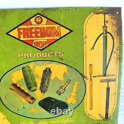 Vintage India Girl Graphics Freedom Bicycle Accessory Advertising Tin Sign Board