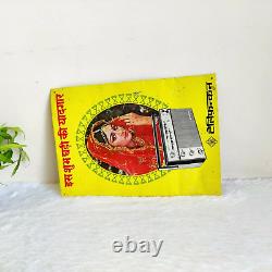 Vintage India Lady Bride Graphics Telefunken Radio Advertising Tin Sign Board
