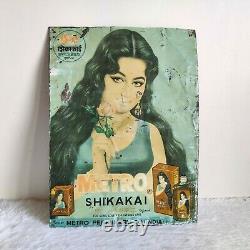 Vintage India Lady Metro Shikakai Soap Hair Oil Advertising Tin Sign Board