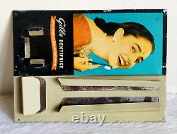 Vintage Indian Lady Gills Dentifrice Toothpaste Advertising Tin Sign Board TS195