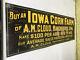 Vintage Iowa Corn Farm Advertising A. M. Cloud Manchester, Iowa Embossed Tin Sign
