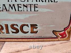 Vintage Italian Toothpaste Tin Advertising Sign
