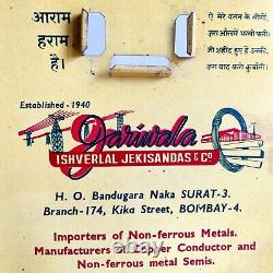 Vintage Jawahar Lal Nehru Ashoka Metals & Electricals Industries Tin Sign Board