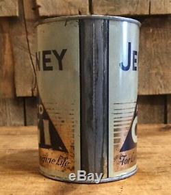 Vintage Jenney Motor Auto Oil 1 Quart Tin Can Unopened Gas Service Station Sign