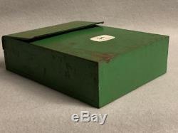 Vintage John Deere Mail Box File Tin 1956- 4 leg