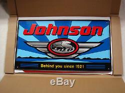 Vintage Johnson Outboard Motors Set of 5 Diff Boating Collectible Tin Signs