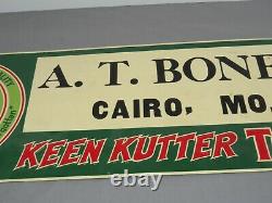 Vintage KEEN KUTTER advertising Tin Sign CAIRO, Missouri Original Sign columbia