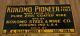 Vintage Kokomo In Pioneer Zinc Farm Fence Tin Embossed Adel Ia Advertising Sign