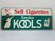 Vintage Kool Cigarette Advertising Embossed Tin Tacker Sign Penguin Reg 1606