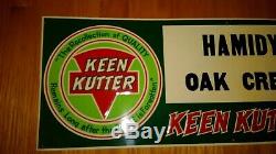 Vintage Keen Kutter Tools Advertising Tin Metal Sign Hamidy Oak Creek Colorado