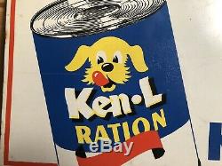 Vintage Ken-L-Ration Dog Food Metal Tin Sign Dealer Advertising