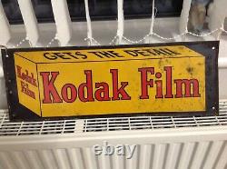 Vintage Kodak tin sign not enamel rare