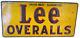 Vintage Lee Denim Union Made Overalls Tin Advertising Sign Jeans Jacket Original
