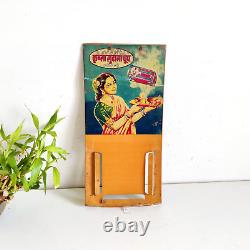 Vintage Lady Graphics Krishna Sudama Incense Stick Advertising Tin Sign Board S4