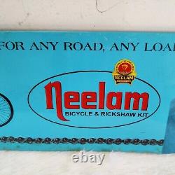 Vintage Lady Graphics Neelam Bicycle & Rickshaw Kit Advertising Tin Sign Board