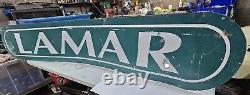 Vintage Lamar metal tin sign Man Cave Grage Barn 84in X 15in