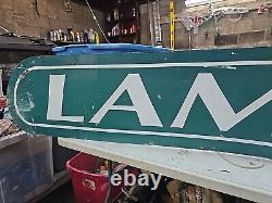 Vintage Lamar metal tin sign Man Cave Grage Barn 84in X 15in