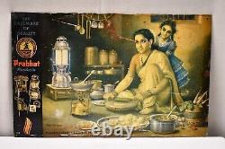 Vintage Lantern Advertising Tin Sign Cooking Stove Mantle Prabhat Brand Rare 03