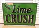 Vintage Lime Crush Sign Not Orange Embossed Tin Made In Usa Soda Pop Cola