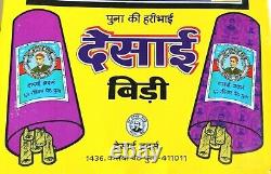 Vintage Lord Ganesha Saraswati Laxmi Desai Bidi Cigarette Advertising Tin Sign