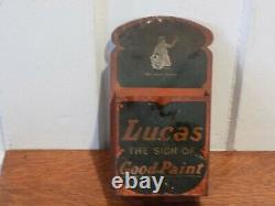 Vintage Lucas The Sign of Good Paint Tin Brochure/Paint Swatch Holder
