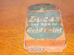 Vintage Lucas The Sign of Good Paint Tin Brochure/Paint Swatch Holder