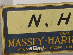 Vintage MASSEY HARRIS Implements Tin SIGN Original tractor RARE! 1910's