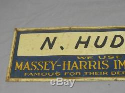 Vintage MASSEY HARRIS Implements Tin SIGN Original tractor RARE! 1910's
