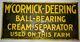 Vintage Mccormick Deering Ball Bearing Cream Separator Embossed Tin Sign Antique