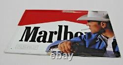 Vintage Marlboro Man 1994 Tin Metal Sign Advertising Philip Morris Cowboy Rare
