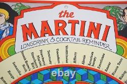 Vintage Martini Longdrink & Cocktail Reminder Advertising sign metal / tin