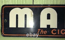 Vintage Marvels Cigarette Advertising Tin Tacker Sign Collectible Tobacciana