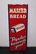 Vintage Master Bread Popular Because It's Good Consolite Tin Advertising Sign