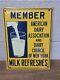 Vintage Member Of American Dairy Assoc. Embossed Tin Sign 9 X 12 Farm Sign