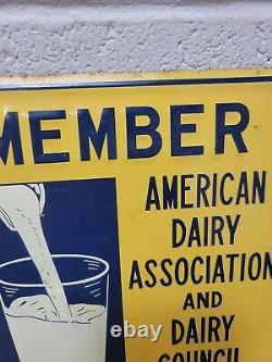Vintage Member of American Dairy Assoc. Embossed Tin Sign 9 x 12 FARM SIGN