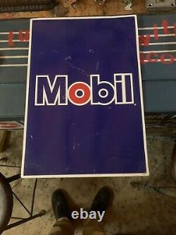 Vintage Mobil Oil Sign Tin Tacker Mobil Gas Sign Vintage Sign