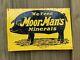 Vintage Moormans Minerals Sign Feed Seed Gas Oil Farm Pig Tin Metal Rare