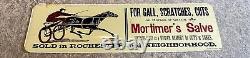 Vintage Mortimer's Salve 23x7 Tin Sign- AAA Sign CO Coitsville Ohio