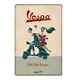 Vintage Motorcycle Decor Vespa Scooter Motor Tin Signs Wall Art Print Poster