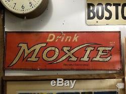 Vintage Moxie Soda Tin Advertising Sign