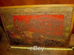 Vintage Moxie Soda Tin Sign Donaldson Art Sign Company Covington Ky