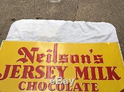 Vintage NEILSON'S Jersey Milk Embossed Tin Sign